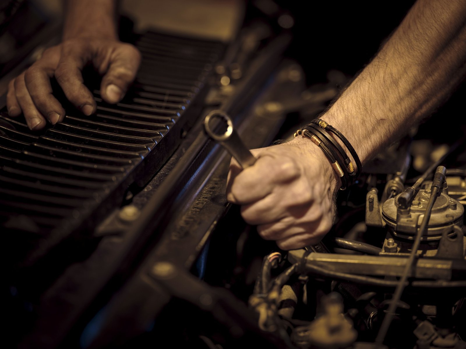 Hinglaj Auto Care workshop bay in Ahmedabad